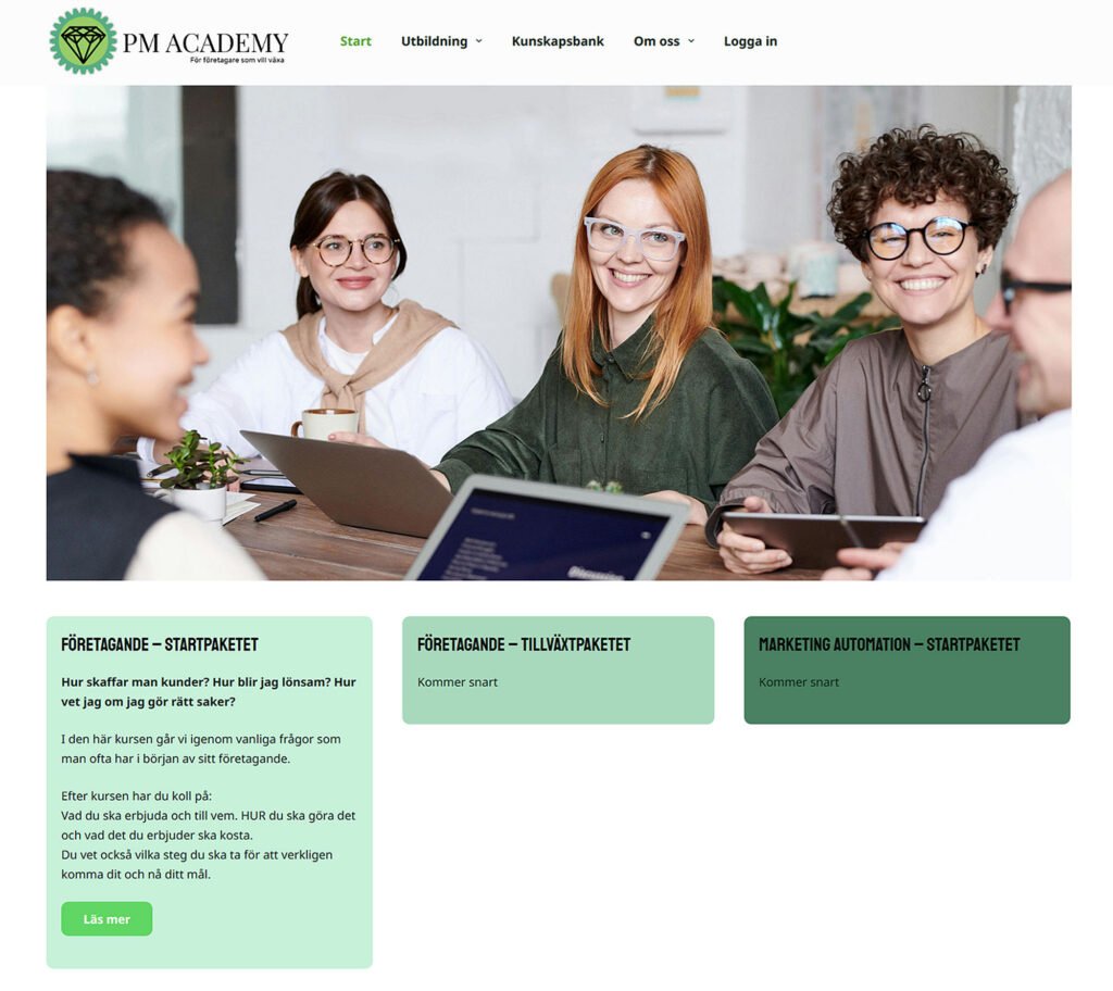 köpa hemsida nyhemsida_utbildningsportal_pmacademy